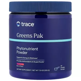 Trace Minerals Greens Pak /  Смесь зелени, овощей и фруктов вкус ягоды 225 грамм в магазине биодобавок nutrido.shop