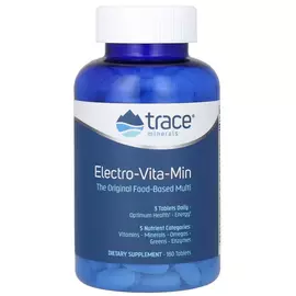 Trace Minerals Electro-Vita-Min / Мультивітамінний комплекс на основі харчових продуктів 180 таблеток від магазину біодобавок nutrido.shop
