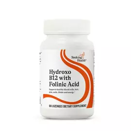 Seeking Health Hydroxo B12 with Folinic Acid / Гидрокси Б12 и фолиновая кислота 60 леденцов в магазине биодобавок nutrido.shop