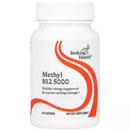 Seeking Health Methyl B12 5000 / Б12 метилкобаламін і аденозилкобаламін 5000 мкг 60 льодяників від магазину біодобавок nutrido.shop