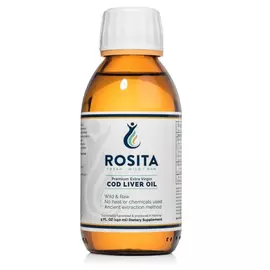 Rosita Extra-Virgin Cod Liver Oil / Масло печінки тріски холодного віджиму 150ml від магазину біодобавок nutrido.shop
