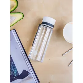 Equa Plain White BPA free bottle 600 ml / Пляшка для води прозора біла без BPA 600 мл від магазину біодобавок nutrido.shop