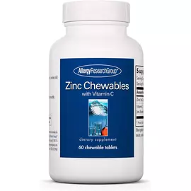 Allergy Research Zinc Chewables / Жувальні таблетки з цинком і вітаміном C 60 таблеток від магазину біодобавок nutrido.shop