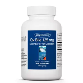 Allergy Research Ox Bile / Бычья желчь 125 мг 180 капсул  в магазине биодобавок nutrido.shop
