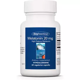 Allergy Research Melatonin / Мелатонин 20 мг 60 капсул в магазине биодобавок nutrido.shop