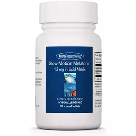 Allergy Research Slow Motion Melatonin / Мелатонін уповільненої дії 60 таблеток від магазину біодобавок nutrido.shop