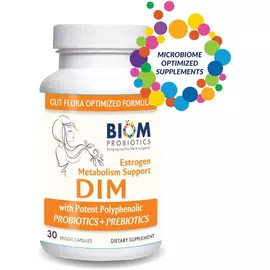 Biom Probiotics DIM / ДИМ 250мг Здоровый баланс эстрогена 30 капс  в магазине биодобавок nutrido.shop