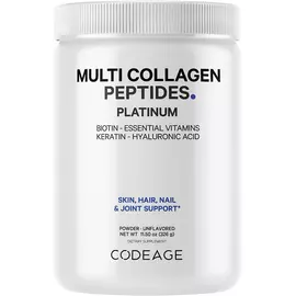 CodeAge Multi Collagen Peptides Powder Platinum / Пептиди колагену збагачені вітамінами 326 г від магазину біодобавок nutrido.shop