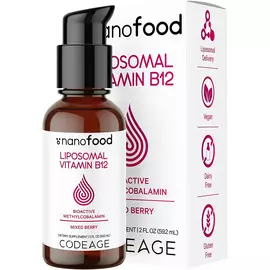 CodeAge Liposomal Vitamin B12 / Витамин Б12 Метилкобаламин жидкий липосомальный 59,2 мл в магазине биодобавок nutrido.shop