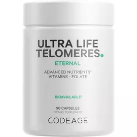 CodeAge Ultra Life Telomeres / Теломеры поддержка здорового старения и цикла метилирования 90 капсул в магазине биодобавок nutrido.shop