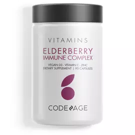 CodeAge Organic Black Elderberry Vitamins / Органічна чорна бузина 90 капсул від магазину біодобавок nutrido.shop