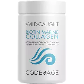 CodeAge Wild Caught Biotin Marine Collagen Peptides / Морской коллаген с биотином 120 капсул в магазине биодобавок nutrido.shop