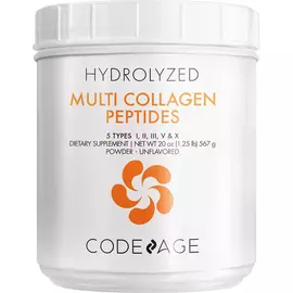 CodeAge Hydrolyzed Multi Collagen Peptides / Пептиди колагену 5 типів + 18 амінокислот 567 г від магазину біодобавок nutrido.shop