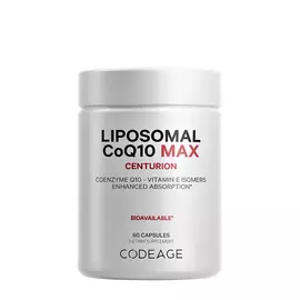 CodeAge Liposomal CoQ10 Max / Коензим Ку10 250 мг ліпосомальний 60 капсул від магазину біодобавок nutrido.shop