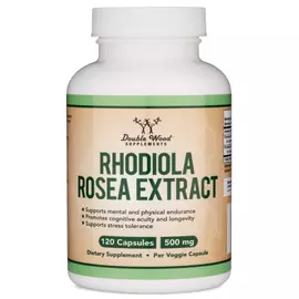 Double Wood Rhodiola Rosea / Родіола рожева адаптоген для підтримки рівня енергії 500 мг 120 капсул від магазину біодобавок nutrido.shop
