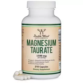 Double Wood Magnesium Taurate / Магній Таурат 210 капсул від магазину біодобавок nutrido.shop