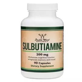 Double Wood Sulbutiamine / Сульбатіамін (вітамін Б1) 200 мг 90 капсул від магазину біодобавок nutrido.shop