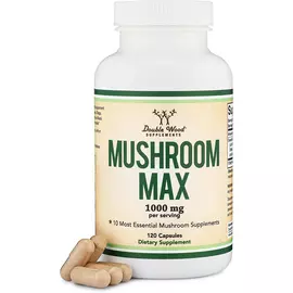 Double Wood Mushroom Max / Суміш із 10 медичних грибів 120 капсул від магазину біодобавок nutrido.shop