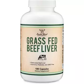 Double Wood Grass Fed Beef Liver / Печінка яловича п трав'яного відгодовування 500 мг 180 капсул від магазину біодобавок nutrido.shop