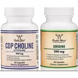 Double Wood  CDP Choline + Uridine Combo /  CDP Холін 60 капсул + Уридин Підтримка конгітивних функці від магазину біодобавок nutrido.shop