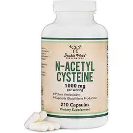 Double Wood N-Acetyl-L-Cysteine NAC / N-ацетил L-цистеїн НАК антиоксидант 210 капсул від магазину біодобавок nutrido.shop