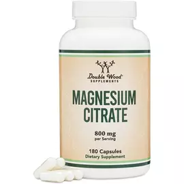 Double Wood Magnesium Citrate / Магній цитрат 400 мг 180 капсул від магазину біодобавок nutrido.shop