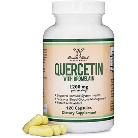 Double Wood Quercetin 1000 mg with Bromelain 200 mg / Кверцетин з бромелаїном 120 капсул від магазину біодобавок nutrido.shop