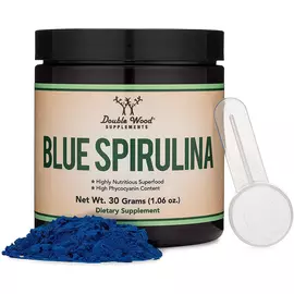 Double Wood Blue Spirulina / Блакитна спіруліна підтримка здоров'я нирок та мозку 30 г від магазину біодобавок nutrido.shop