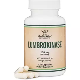 Double Wood Lumbrokinase / Люмброкіназа 75 мг 120 капсул від магазину біодобавок nutrido.shop