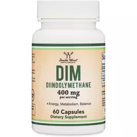 Double Wood DIM (Diindolylmethane) / ДІМ Здоровий метаболізм естрогенів 400 мг 60 капсул від магазину біодобавок nutrido.shop