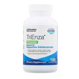 Houston Enzymes TriEnza / Триенза энзимы 180 жевательных табл в магазине биодобавок nutrido.shop