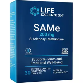 Life Extension SAMe (S-Adenosylmethionine) / CАМе 200 мг 30 таблеток від магазину біодобавок nutrido.shop