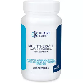 Klaire MultiThera1 Capsule formula Plus K / Мультивітаміни без заліза з віт К 180 капсул від магазину біодобавок nutrido.shop