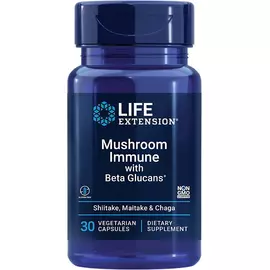 Life Extension Mushroom Immune with Beta Glucans / Суміш грибів для підтримки імунітету 30 капсул від магазину біодобавок nutrido.shop