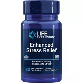 Life Extension Enhanced Stress Relief / Меліса та L-теанін для зняття стресу 30 капсул від магазину біодобавок nutrido.shop