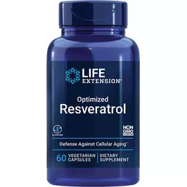 Life Extension Optimized Resveratrol Elite / Оптимізований ресвератрол підтримка довголіття 60 капсул від магазину біодобавок nutrido.shop
