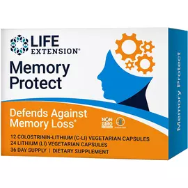 Life Extension Memory Protect / Літій Захист пам'яті 36 капсул від магазину біодобавок nutrido.shop