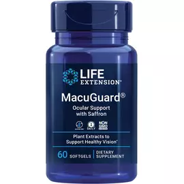 Life Extension MacuGuard Ocular Support / Поддержка здоровья глаз с шафраном 60 капсул в магазине биодобавок nutrido.shop