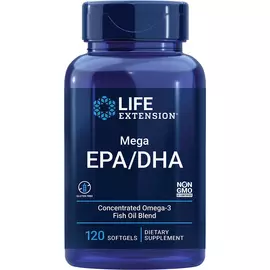 Life Extension Mega EPA/DHA /  Омега 3 Мега ЭПК/ДГК из анчоусов 120 капсул в магазине биодобавок nutrido.shop
