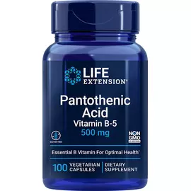 Life Extension Pantothenic Acid / Пантотеновая кислота Витамин Б5 500 мг 100 капсул в магазине биодобавок nutrido.shop