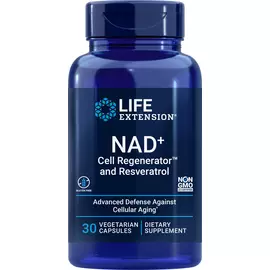 Life Extension NAD+ Cell Regenerator and Resveratrol Elite / НМН + ресвератрол 30 капсул від магазину біодобавок nutrido.shop