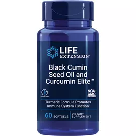 Life Extension Black Cumin Seed Oil and Curcumin Elite / Масло семян черного тмина и куркумин 60 кап в магазине биодобавок nutrido.shop
