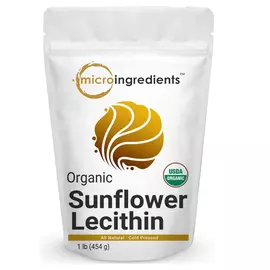 Microingredients Organic Sunflower Lecithin / Органический лецитин из подсолнечника 454 гр в магазине биодобавок nutrido.shop