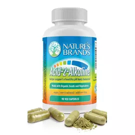 Nature's Brands Acid-2-Alkaline / Органічні подщелачівающіе капсули 90 капс від магазину біодобавок nutrido.shop