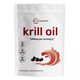 Microingredients Krill Oil / Олія криля 120 капсул від магазину біодобавок nutrido.shop