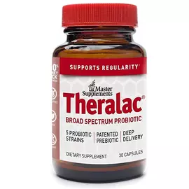 Master Supplements Theralac / Тералак пробиотик 30 млрд КУО 30 капсул від магазину біодобавок nutrido.shop