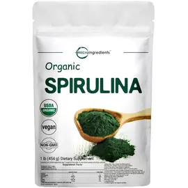 Microingredients Organic Spirulina Powder / Органический порошок спирулина 454 гр в магазине биодобавок nutrido.shop