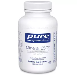 Pure Encapsulations Mineral 650 / Комплекс мінералів 650 мг 180 капс від магазину біодобавок nutrido.shop