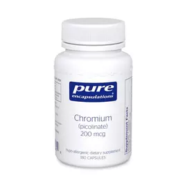 Pure Encapsulations Chromium picolinate / Хром пиколинат 200 мг 60 капсул в магазине биодобавок nutrido.shop