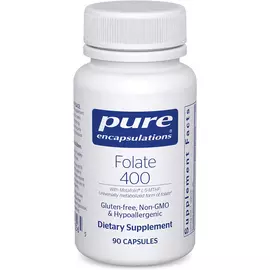 Pure Encapsulations Folate 400 / Фолат L-5-MTHF вітамін Б9 400 мкг 90 капсул від магазину біодобавок nutrido.shop